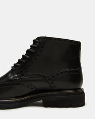 KODA Black Leather Lace-Up Men's Ankle Boot