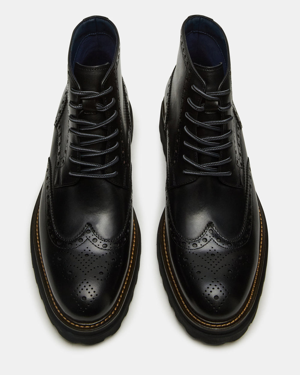 KODA Black Leather Lace-Up Men's Ankle Boot