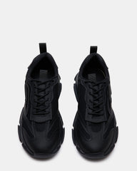 POSSESS Black Low-Top Lace-Up Men's Sneaker