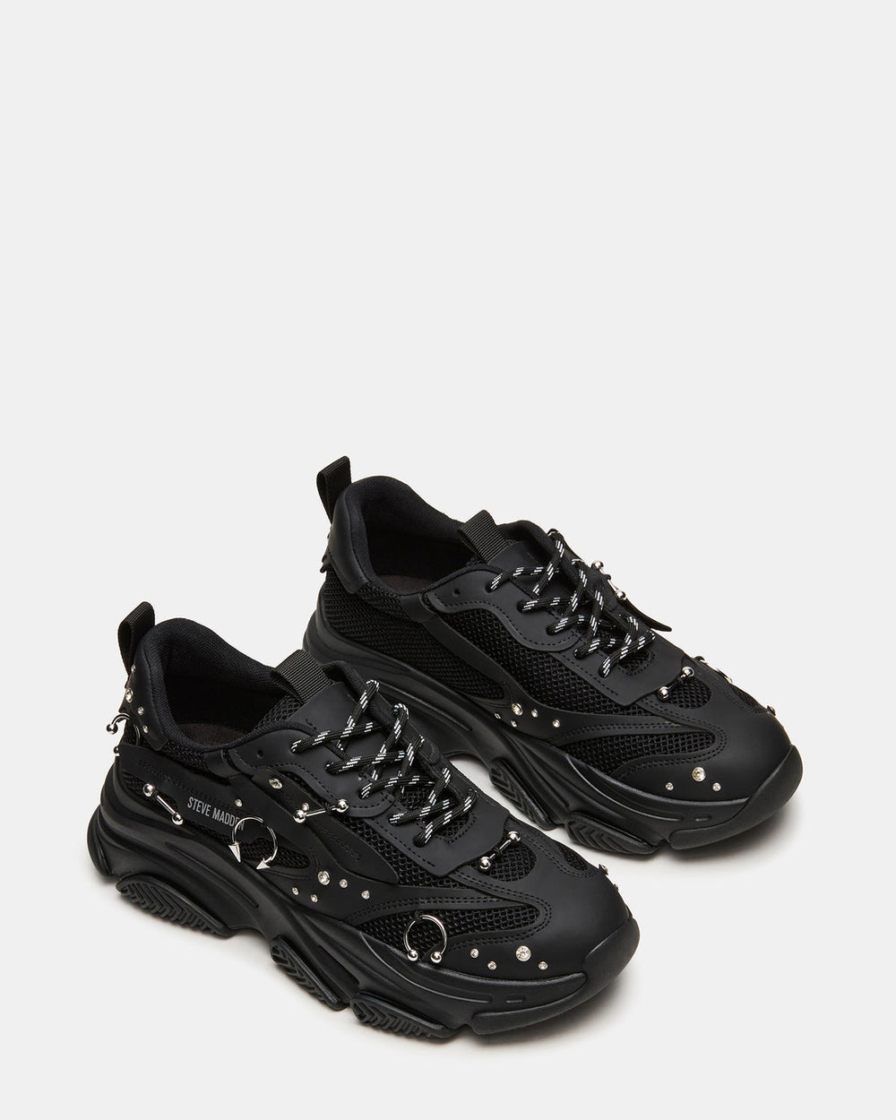 PIERCED Black Low-Top Lace-Up Men's Sneaker