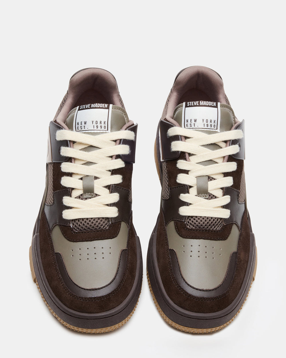 SANCHEZ Brown Multi Low-Top Lace-Up Men's Sneaker