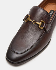 JAYSHAN Brown Leather Men's Dress Loafer