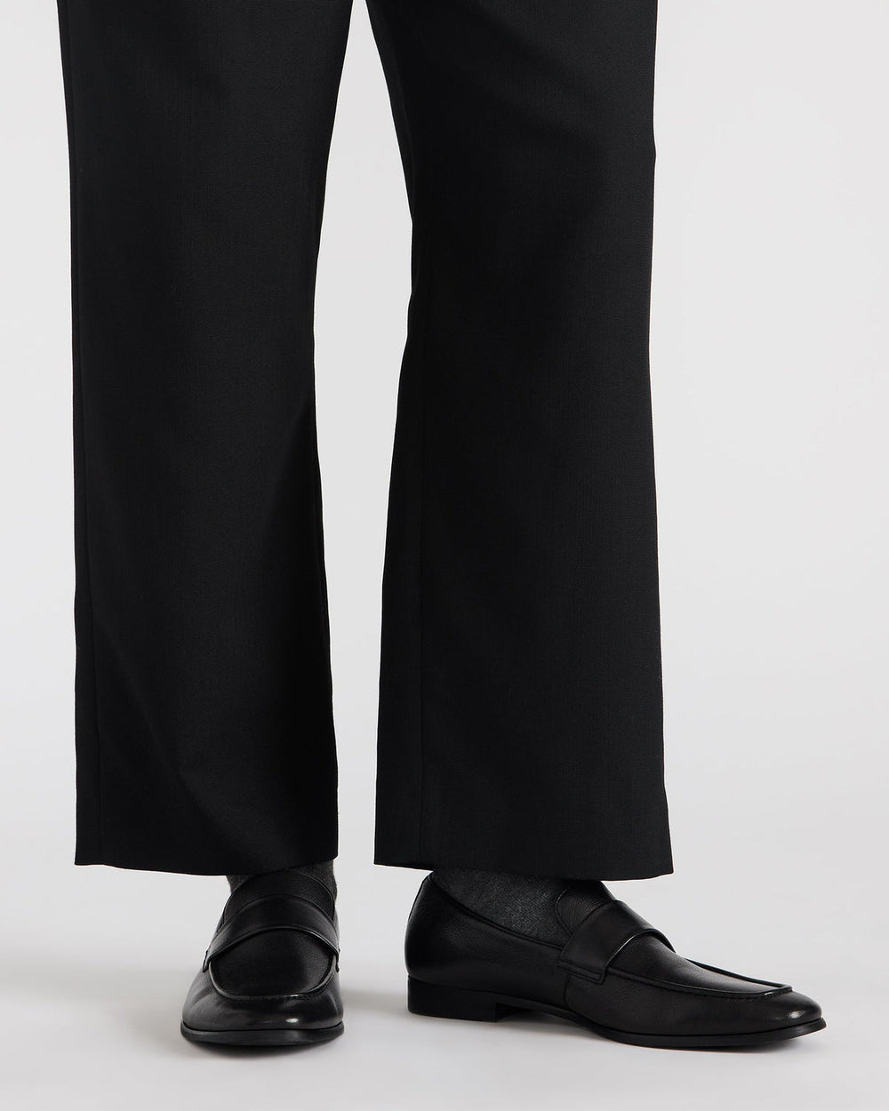 BISCUIT Black Leather Slip-On Men's Dress Loafer