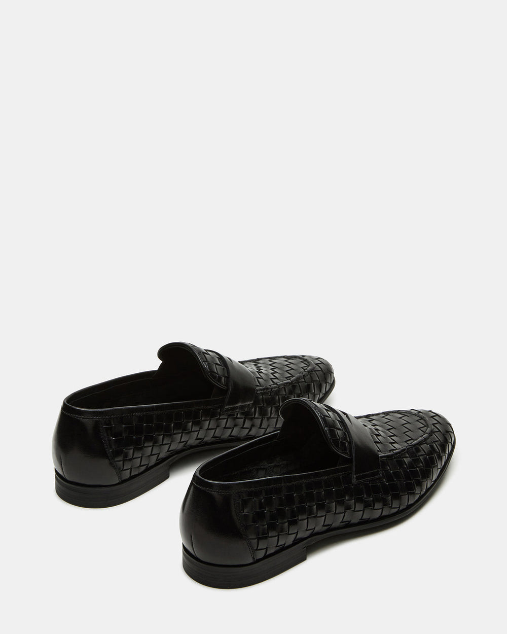 POCO Black Leather Woven Slip-On Men's Dress Loafer