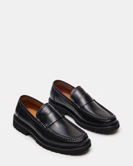 BRODIE Black Slip-On Lug Men's Loafer