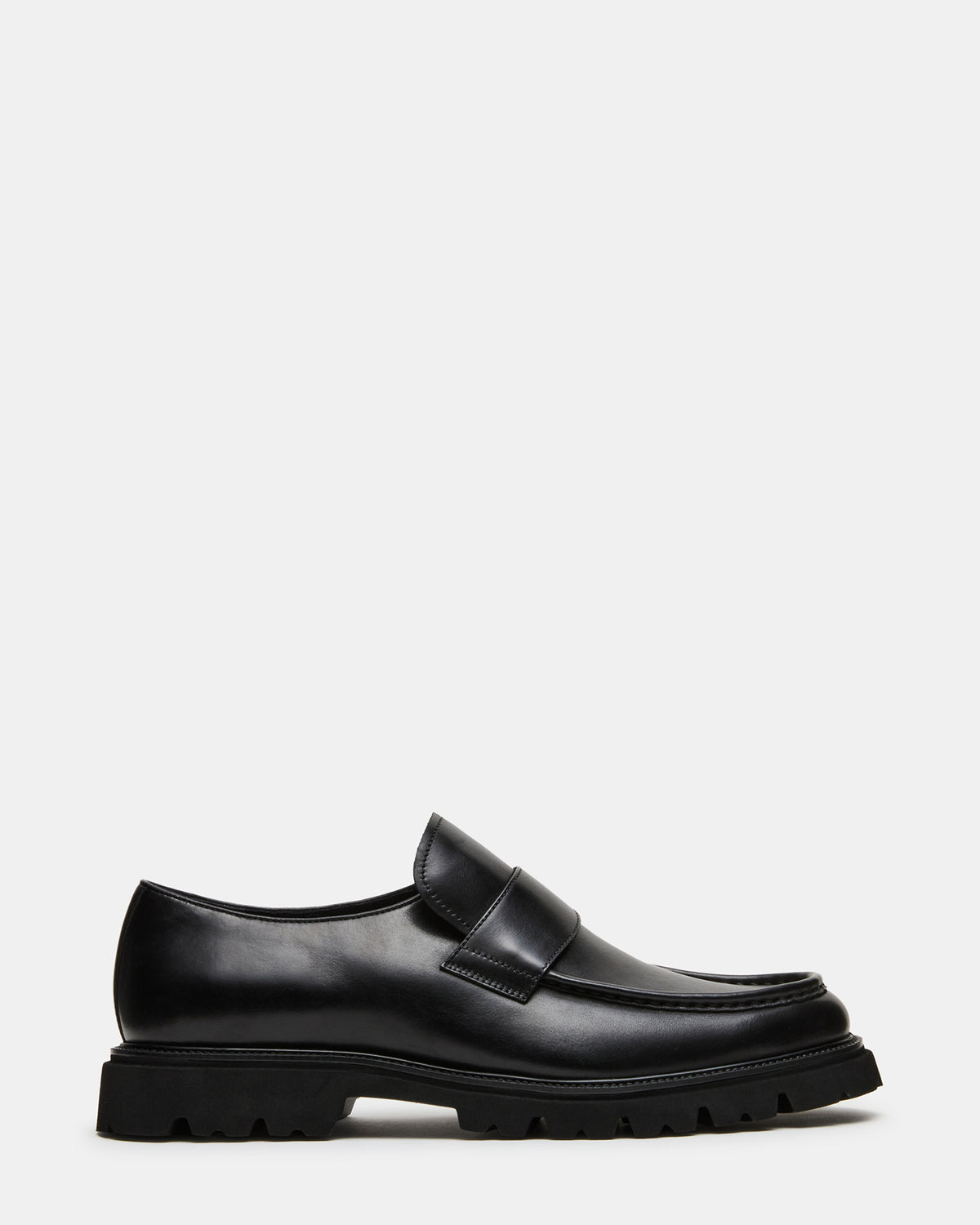 RADKIN Black Leather Slip-On Dress Men's Loafer