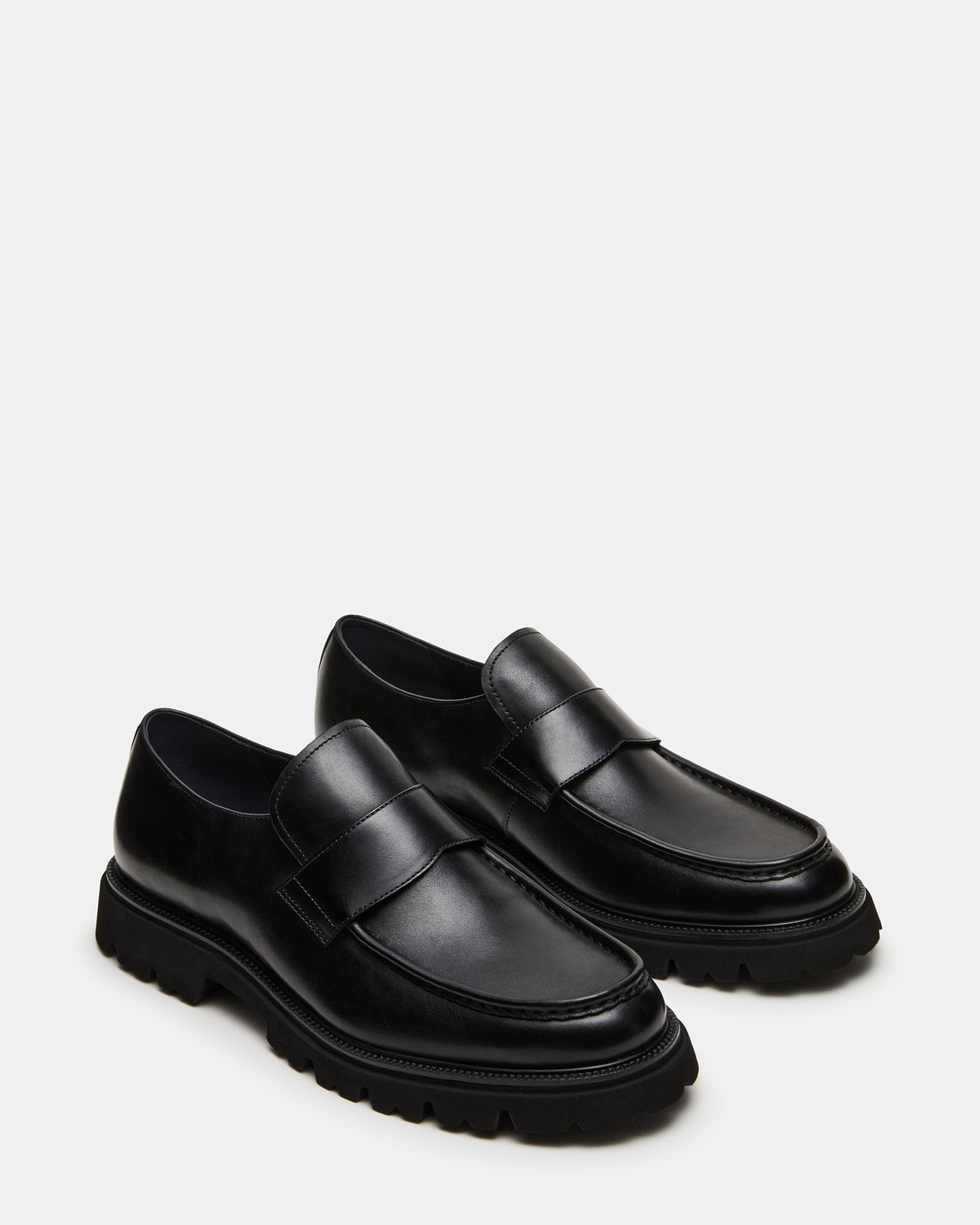 RADKIN Black Leather Slip-On Dress Men's Loafer