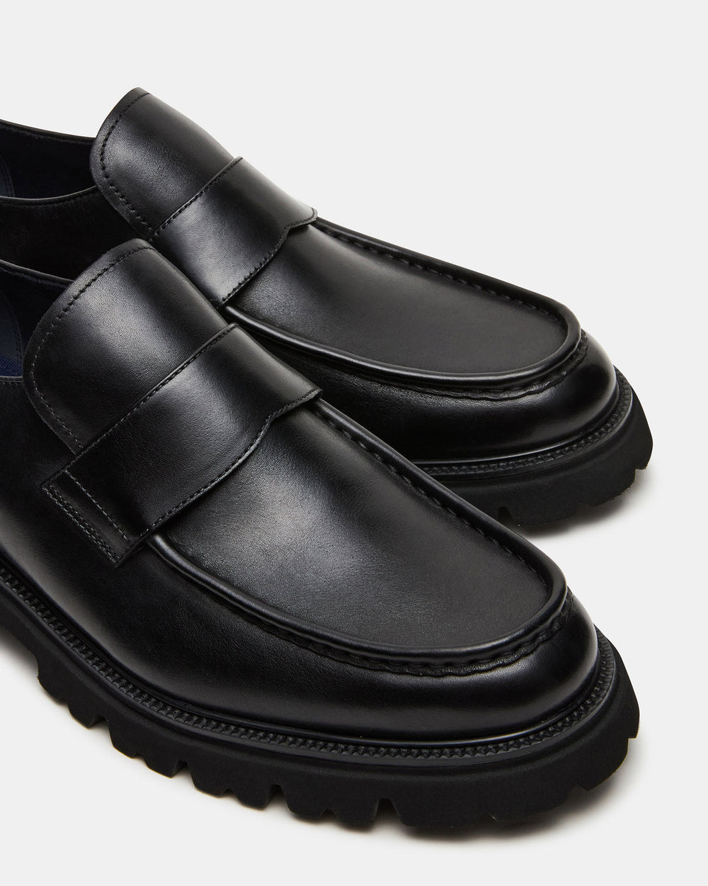 RADKIN Black Leather Slip-On Dress Men's Loafer