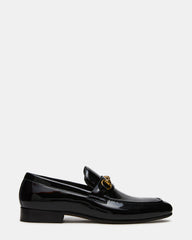 JAKIRO Black Patent Slip-On Dress Men's Loafer