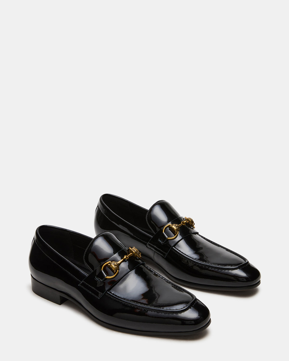 JAKIRO Black Patent Slip-On Dress Men's Loafer