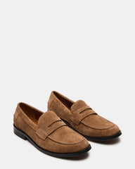 NATAN Taupe Suede Slip-On Dress Men's Loafer