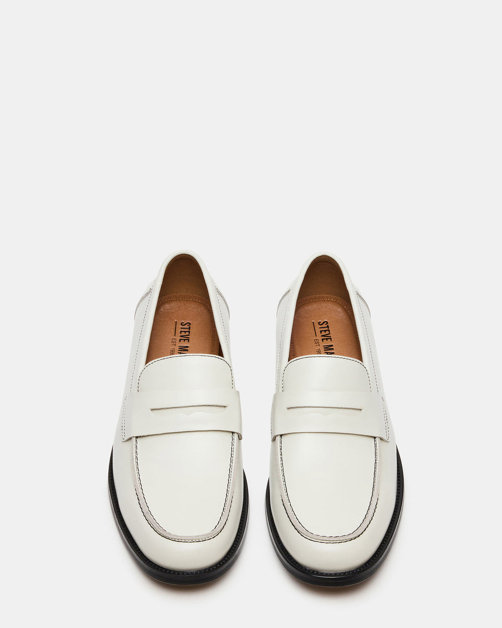 NATAN White Leather Slip-On Dress Men's Loafer