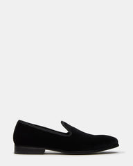 BANNOCH Black Velvet Men's Slip-On Loafer