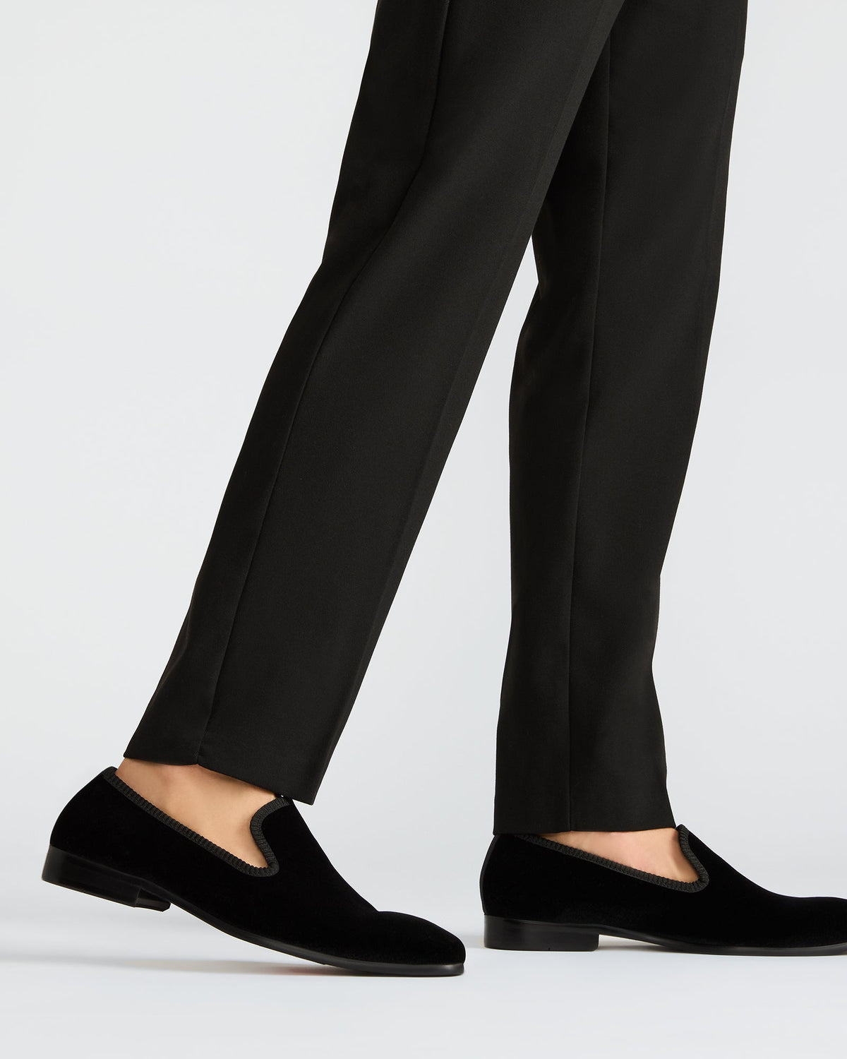 BANNOCH Black Velvet Men's Slip-On Loafer