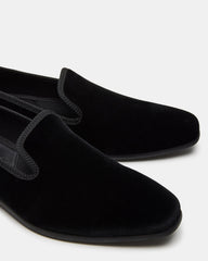 BANNOCH Black Velvet Men's Slip-On Loafer