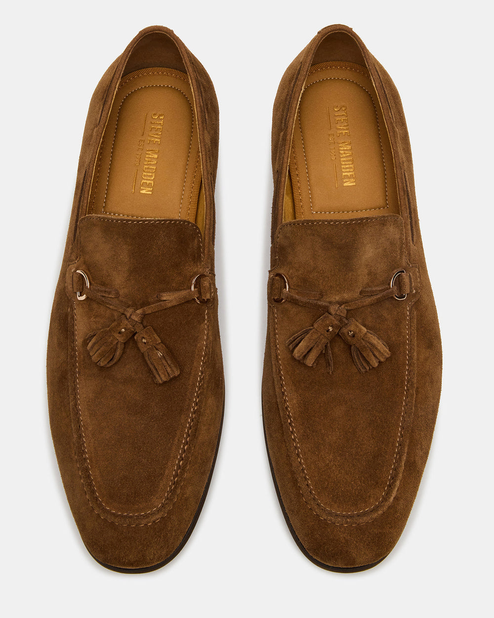 LOGAN Cognac Suede Tassel Slip-On Men's Loafer