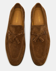 LOGAN Cognac Suede Tassel Slip-On Men's Loafer