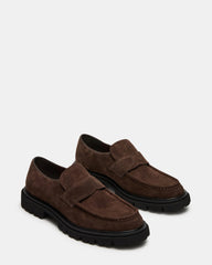 RADKIN Brown Suede Slip-On Dress Men's Loafer
