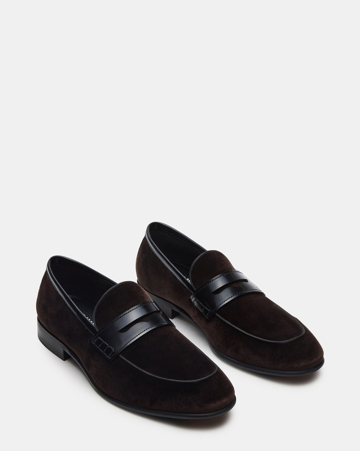 YARDLY Brown Velvet Slip-On Men's Dress Loafer