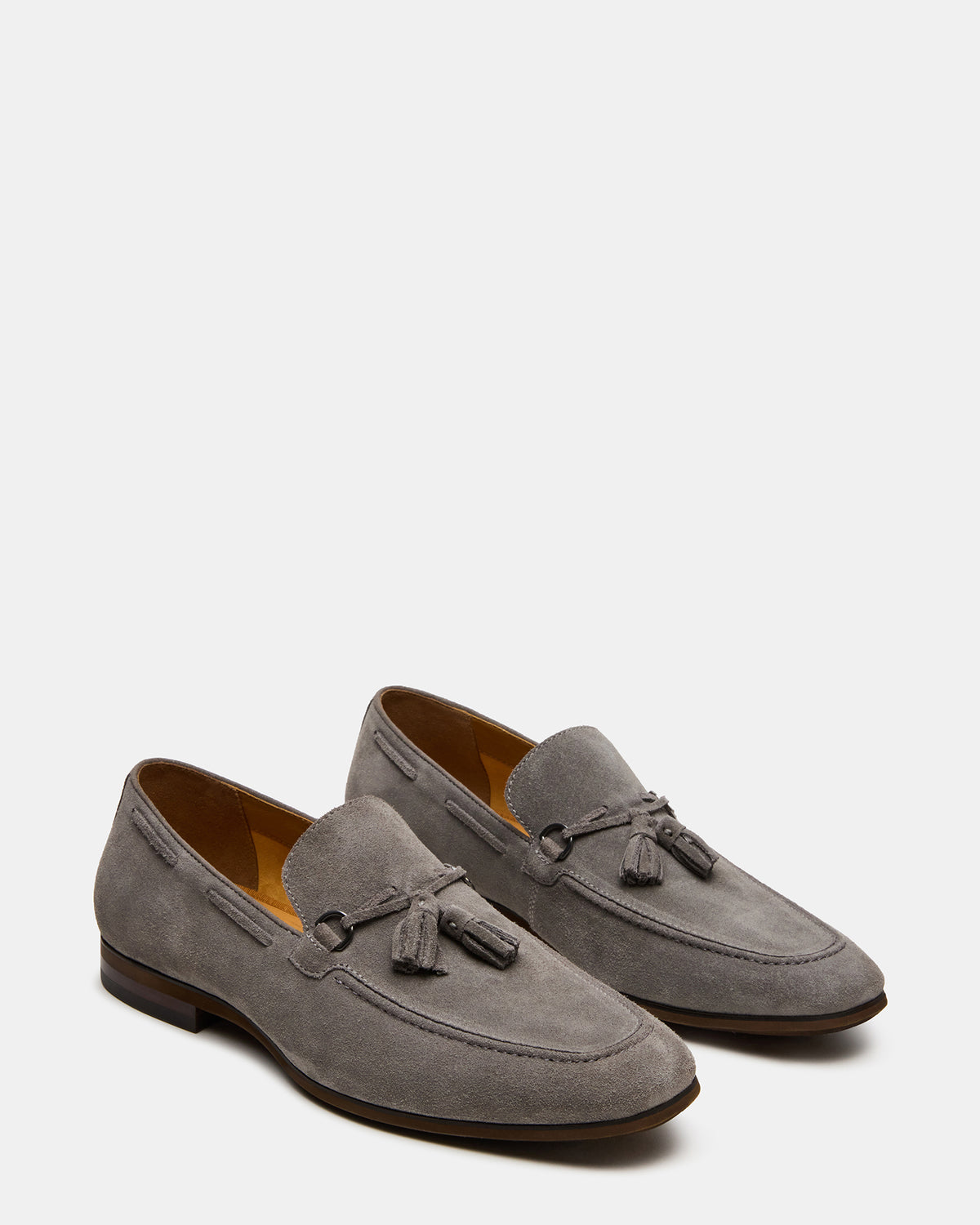 LOGAN Light Grey Suede Tassel Slip-On Men's Loafer