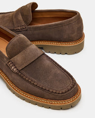 BRODIE Taupe Slip-On Lug Men's Loafer
