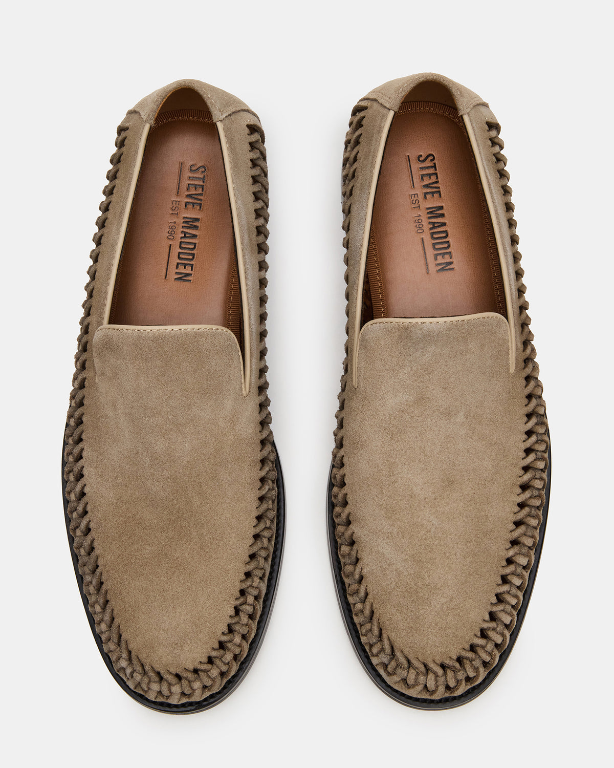 NAPOLI Sand Suede Slip-On Woven Men's Loafer