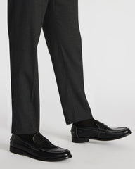 NATAN Black Leather Slip-On Dress Loafer | Men's Loafers