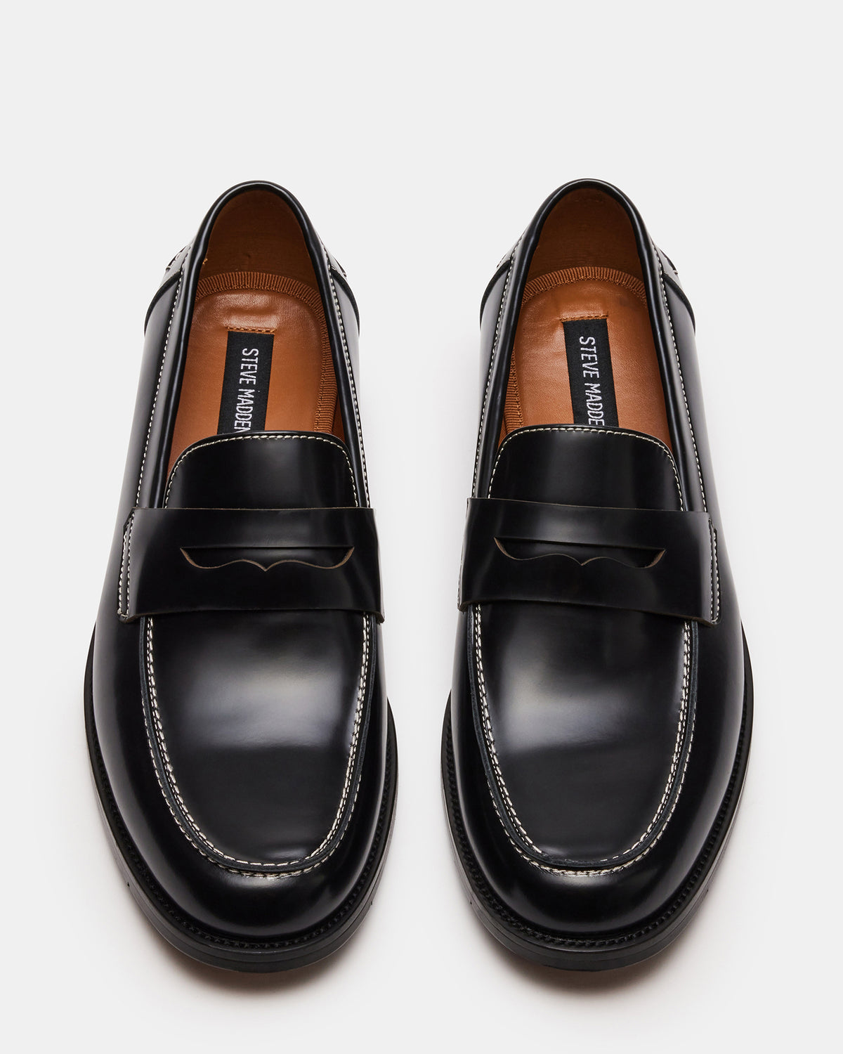 NATAN Black Leather Slip-On Dress Loafer | Men's Loafers