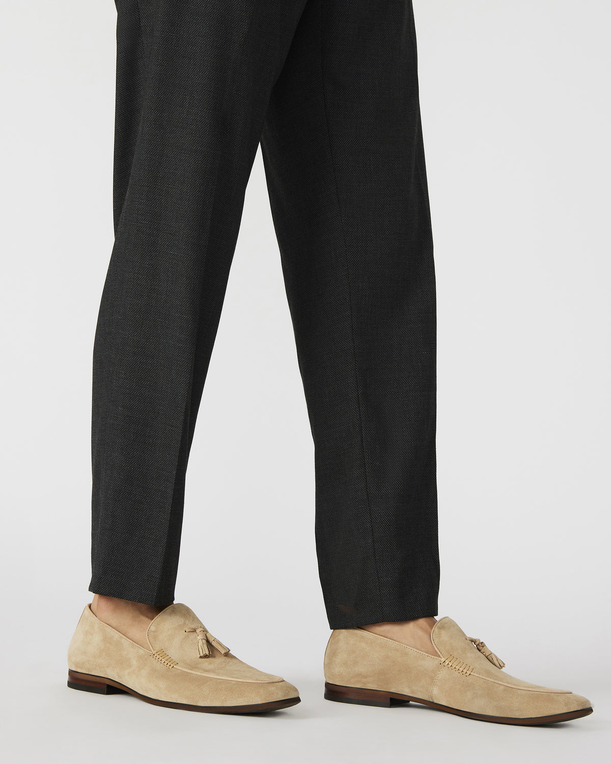 ONDRE Sand Suede Tassel Slip-On Men's Loafer