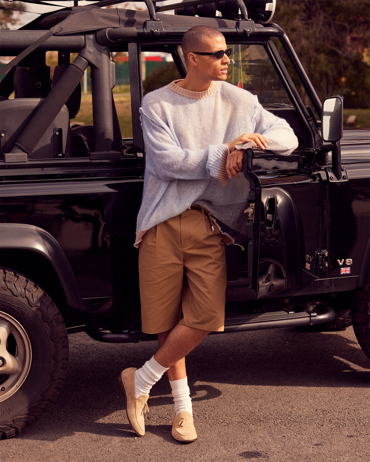 ONDRE Sand Suede Tassel Slip-On Men's Loafer