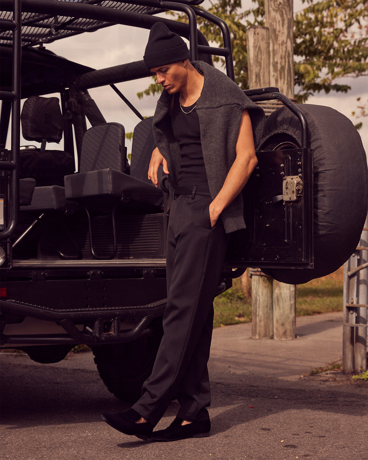 LAIGHT Black Velvet Men's Dress Shoes