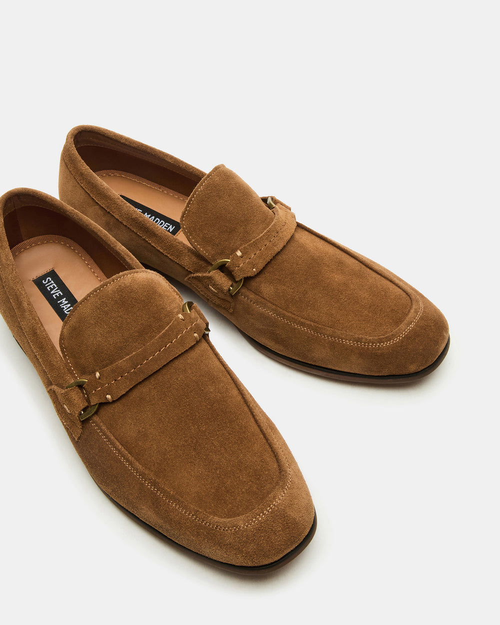 HEROLF Tobacco Suede Square-Toe Slip-On Men's Loafer