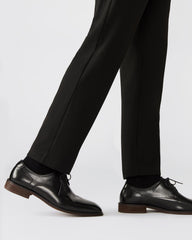 LELAND Black Leather Lace-Up Men's Dress Shoe