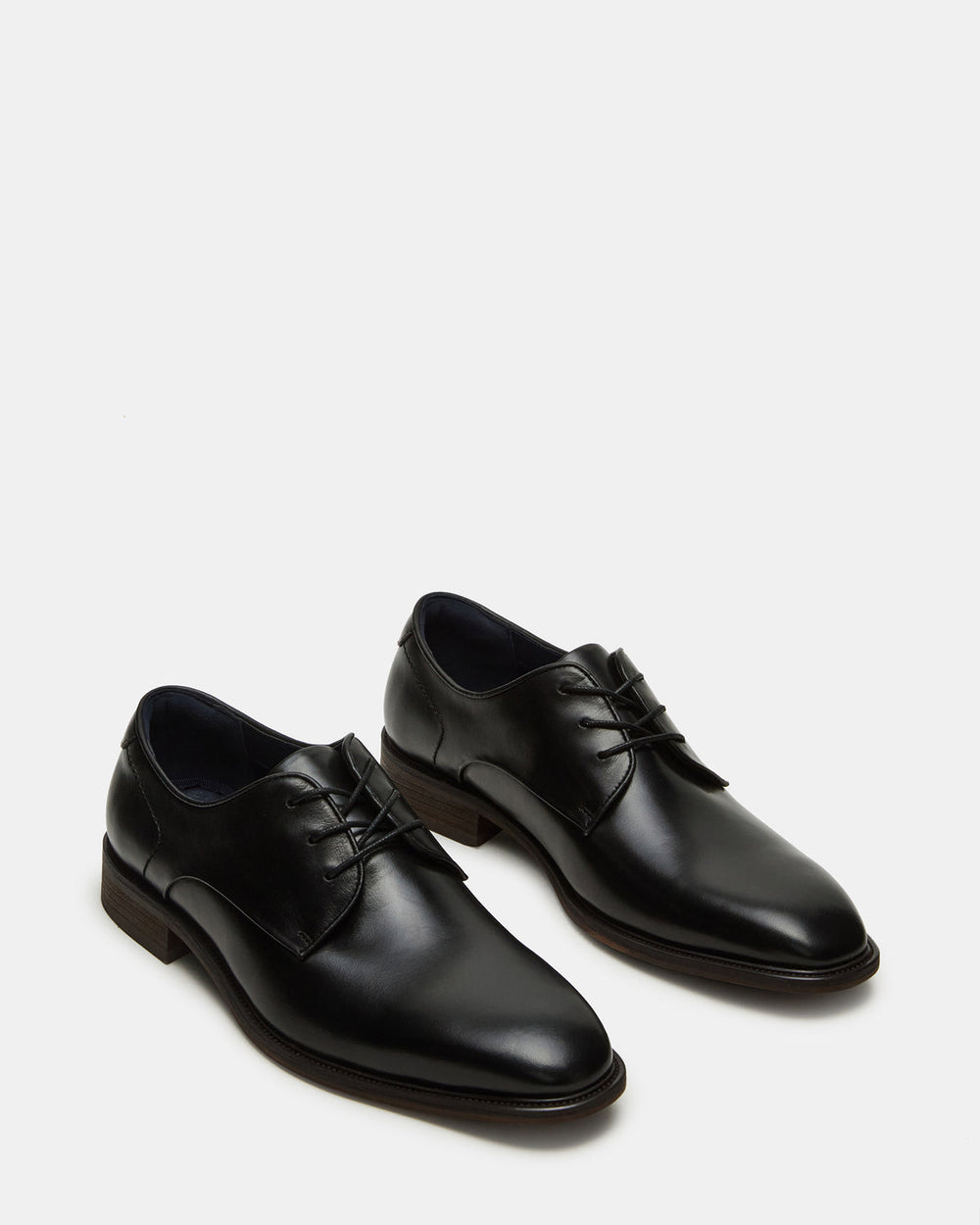 LELAND Black Leather Lace-Up Men's Dress Shoe