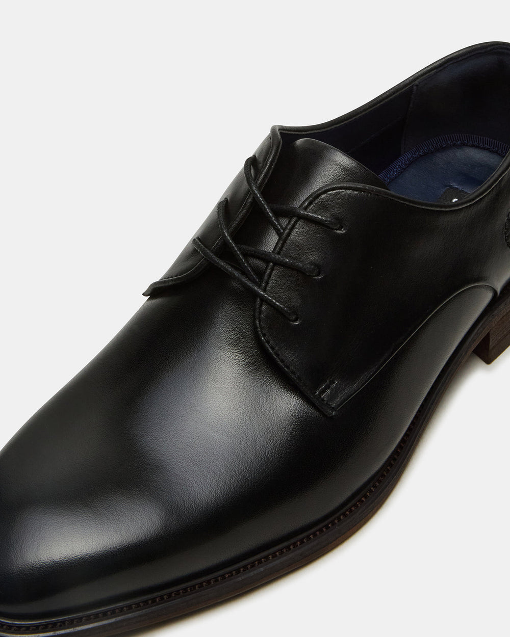 LELAND Black Leather Lace-Up Men's Dress Shoe