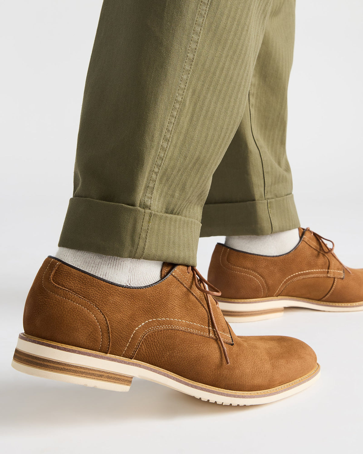 ALVAREZ Tan Nubuck Lace-Up Men's Dress Shoe