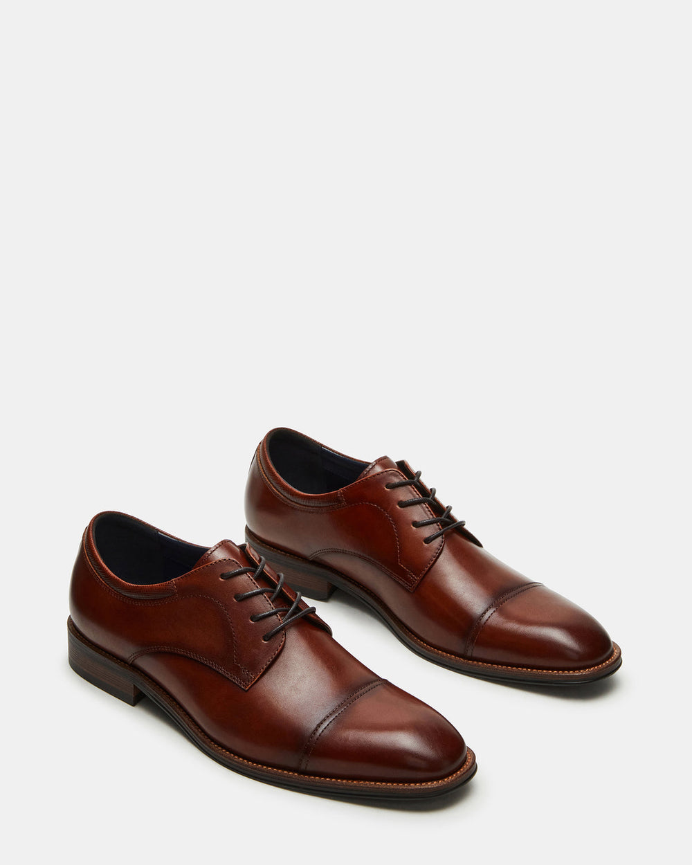 HASEN Tan Leather Men's Lace-Up Dress Shoe