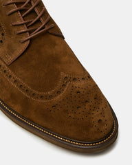 ESTEBAN Cognac Lace-Up Perforated Oxford Men's Dress Shoe