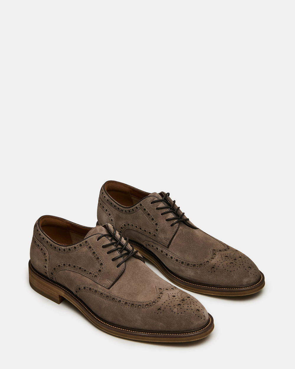 ESTEBAN Grey Lace-Up Perforated Oxford Men's Dress Shoe