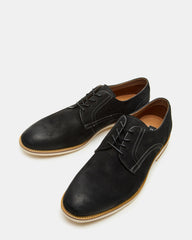 ALVAREZ Black Nubuck Lace-Up Men's Dress Shoe