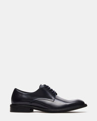 HADAR Navy Box Leather Lace-Up Oxford Dress Shoe | Men's Dress Shoes