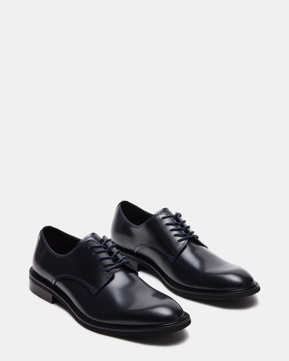 HADAR Navy Box Leather Lace-Up Oxford Dress Shoe | Men's Dress Shoes