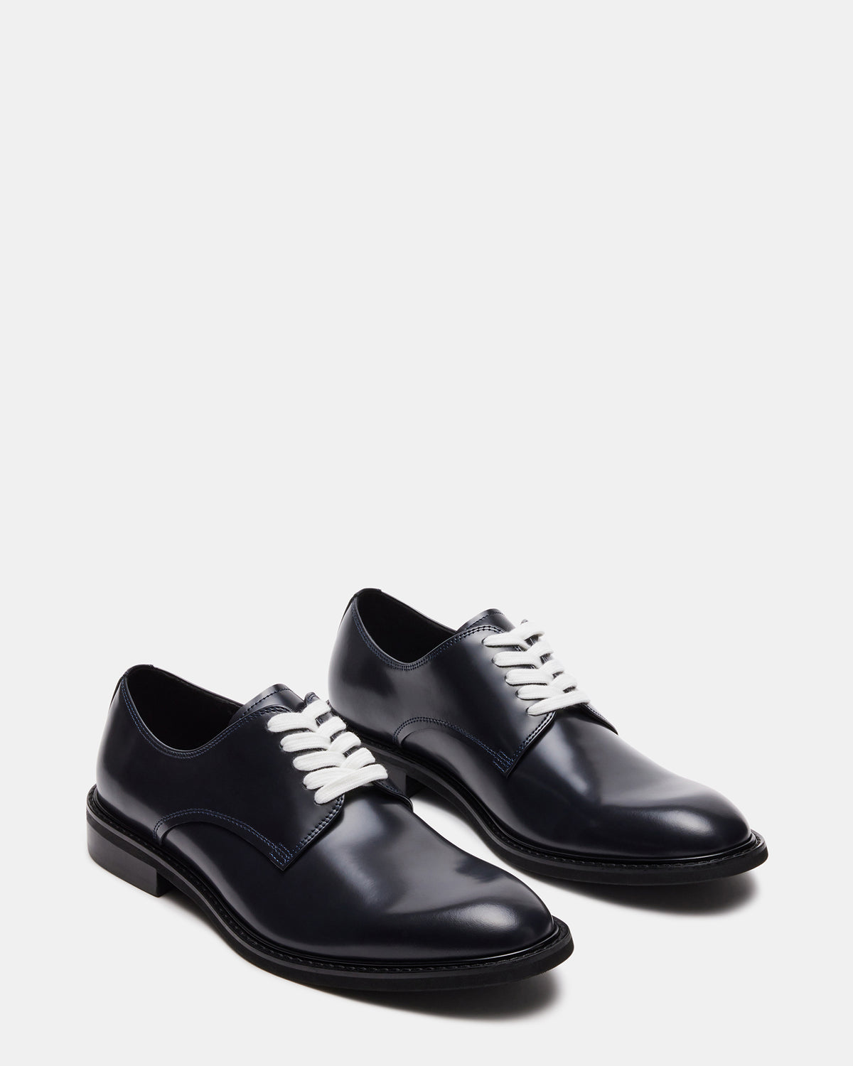 HADAR Navy Box Leather Lace-Up Oxford Dress Shoe | Men's Dress Shoes