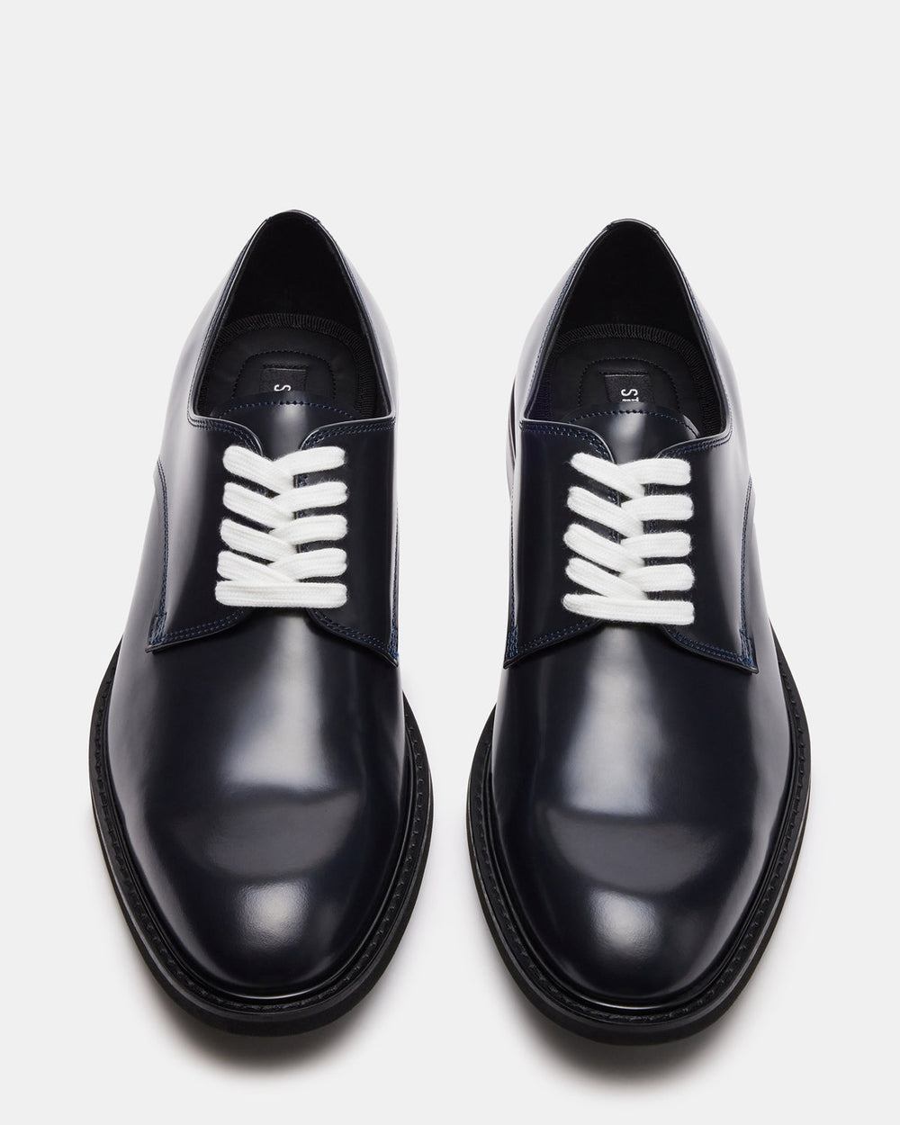 HADAR Navy Box Leather Lace-Up Oxford Dress Shoe | Men's Dress Shoes