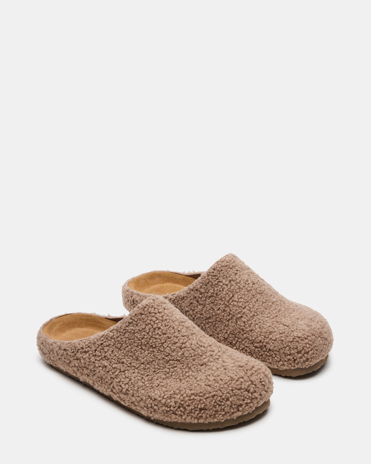 WENDELIN Taupe Faux Shearling Footbed Slip-On Men's Casual Clog