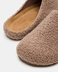 WENDELIN Taupe Faux Shearling Footbed Slip-On Men's Casual Clog