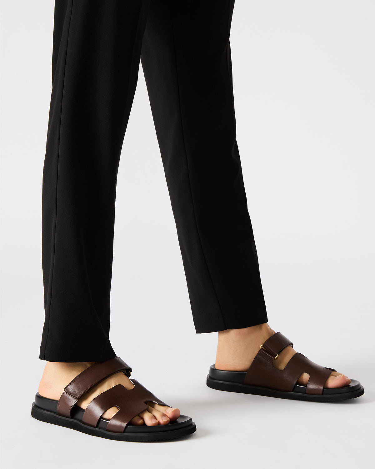 MAIVEN Brown Leather Men's Fisherman Sandal