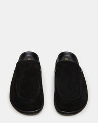 LUCIO Black Suede Slip-On Men's Casual Clog