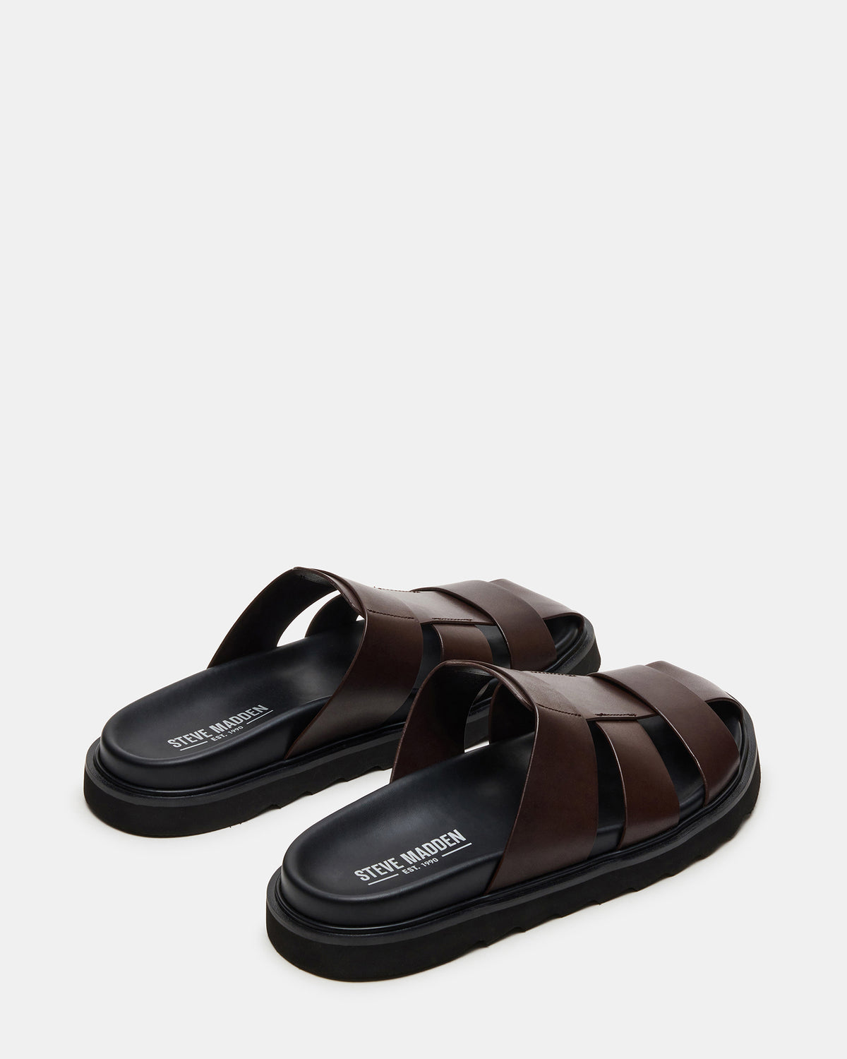 BLAZET Brown Leather Footbed Fisherman Men's Sandal