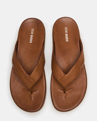 EMMETT Tan Leather Men's Thong Sandal